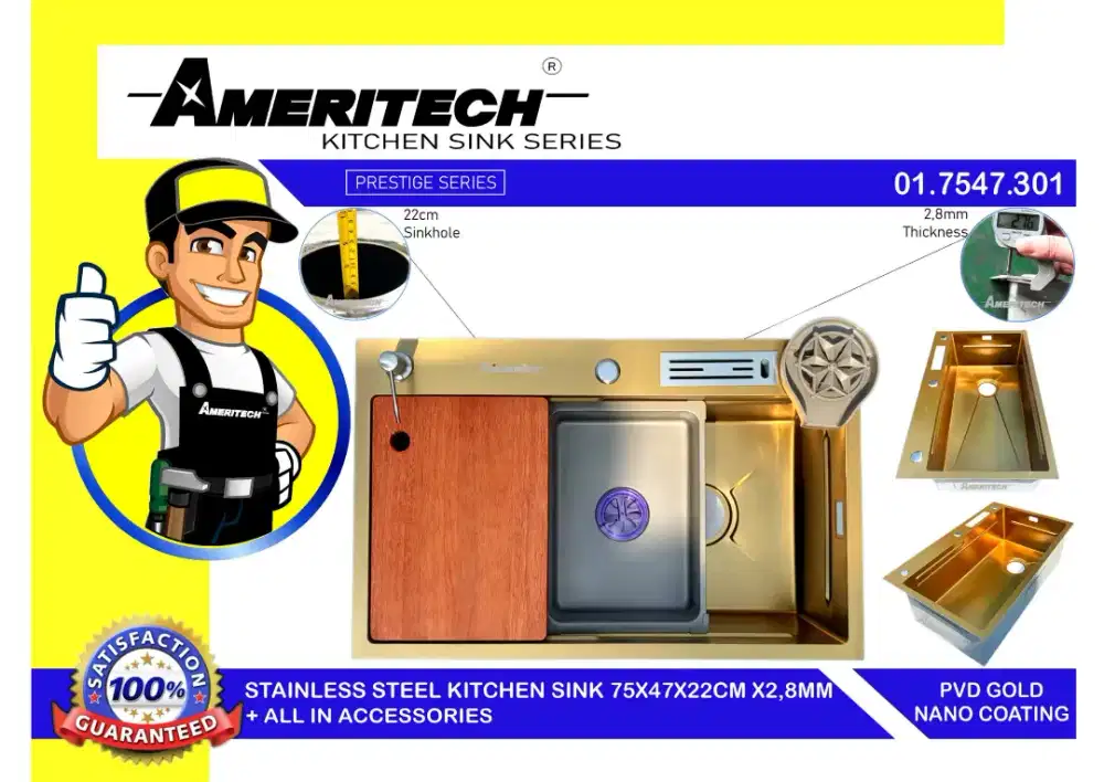 BCP Ameritech Gold 75x47