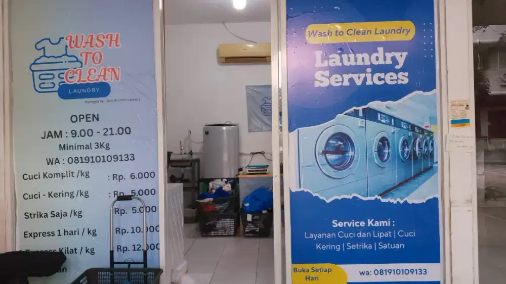 Di jual laundry sudah beroperasi