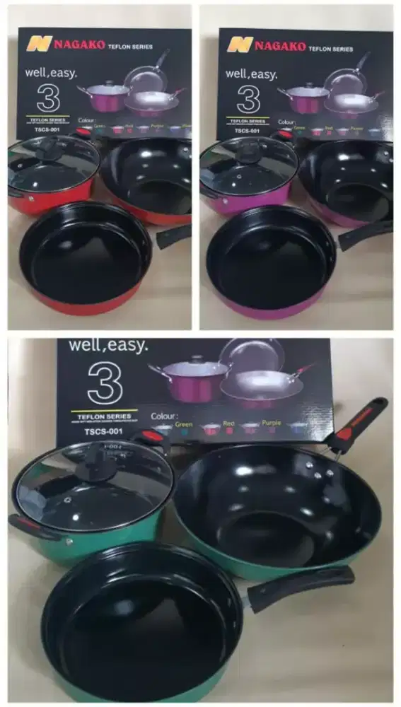 Panci Set Teflon Series ( NAGAKO )