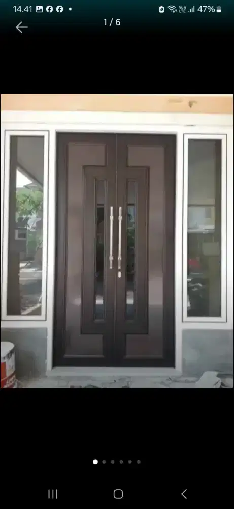 Jual kusen pintu satu dan pintu dua dari bahan aluminium dan kayu