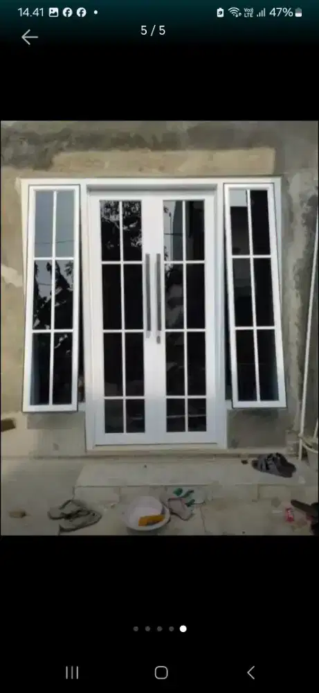 Jual kusen pintu satu dan pintu dua dari bahan aluminium dan kayu