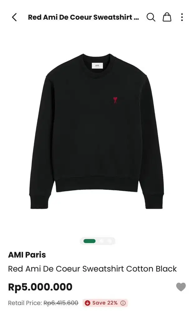 Red Ami De Coeur Sweatshirt Cotton Black