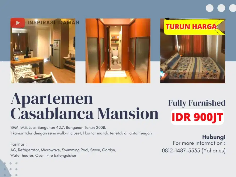 Apartement Casablanca Mansion Nego Sampai Jadi Fully Furnished