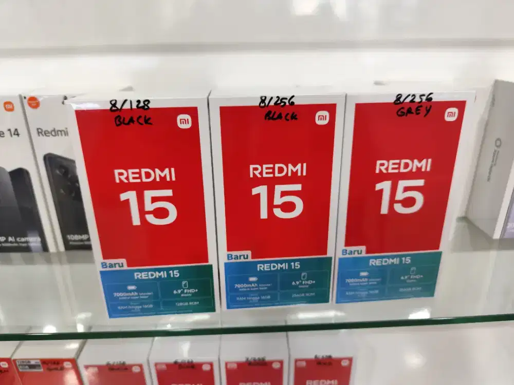 Redmi 15 New,HP dg Layar BESAR & Baterai BESAR,Bisa COD,HARGA PROMO
