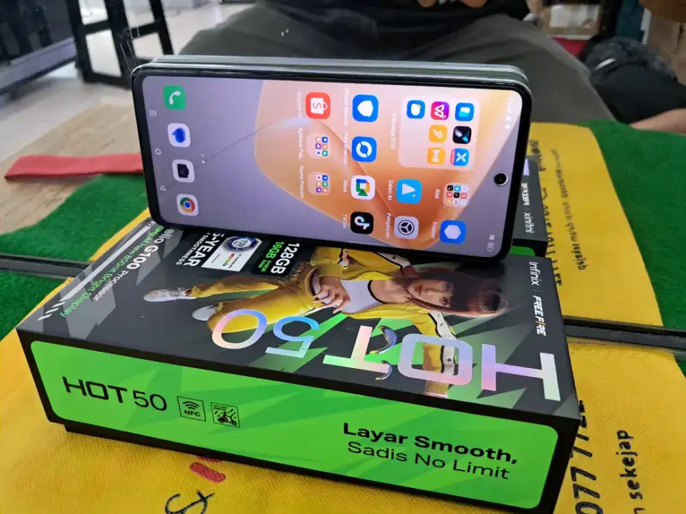 INFINIX HOT50 NFC Ram 8/128 gb mulus no minus lengkap