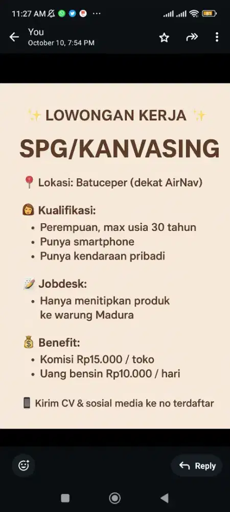 SPG parfum no direct selling, hanya menitipkan ke warung-warung