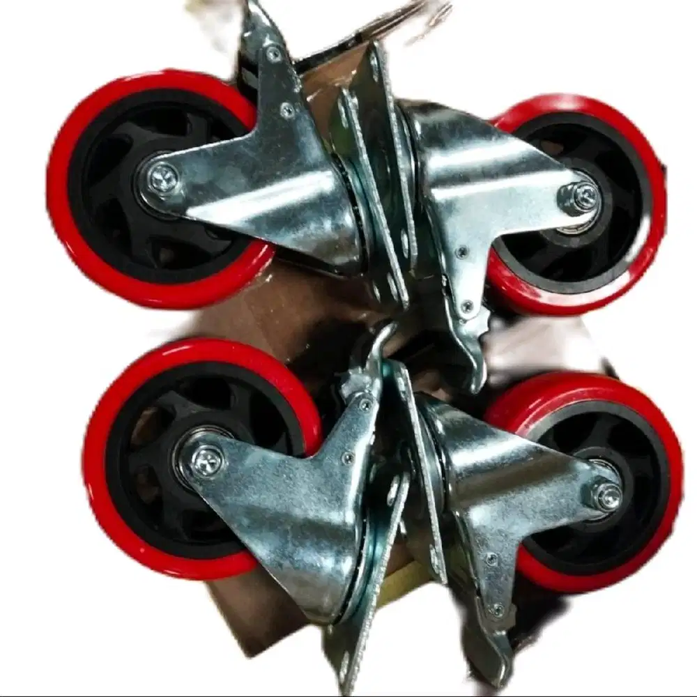 Roda PVC 3 Inch +  Rem Double  murah