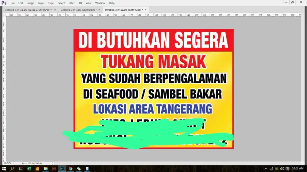 Di butuhkan tukang masak  berpengalaman