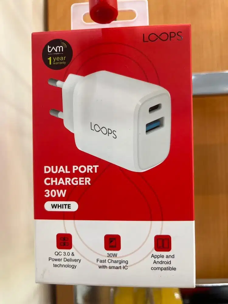 DUAL PORT CHARGER 30W LOOPS