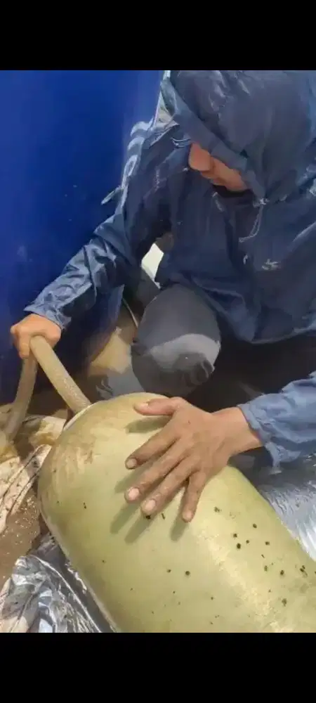 Jasa ganti media / kuras media filter air tabung frp1054 / cuci media