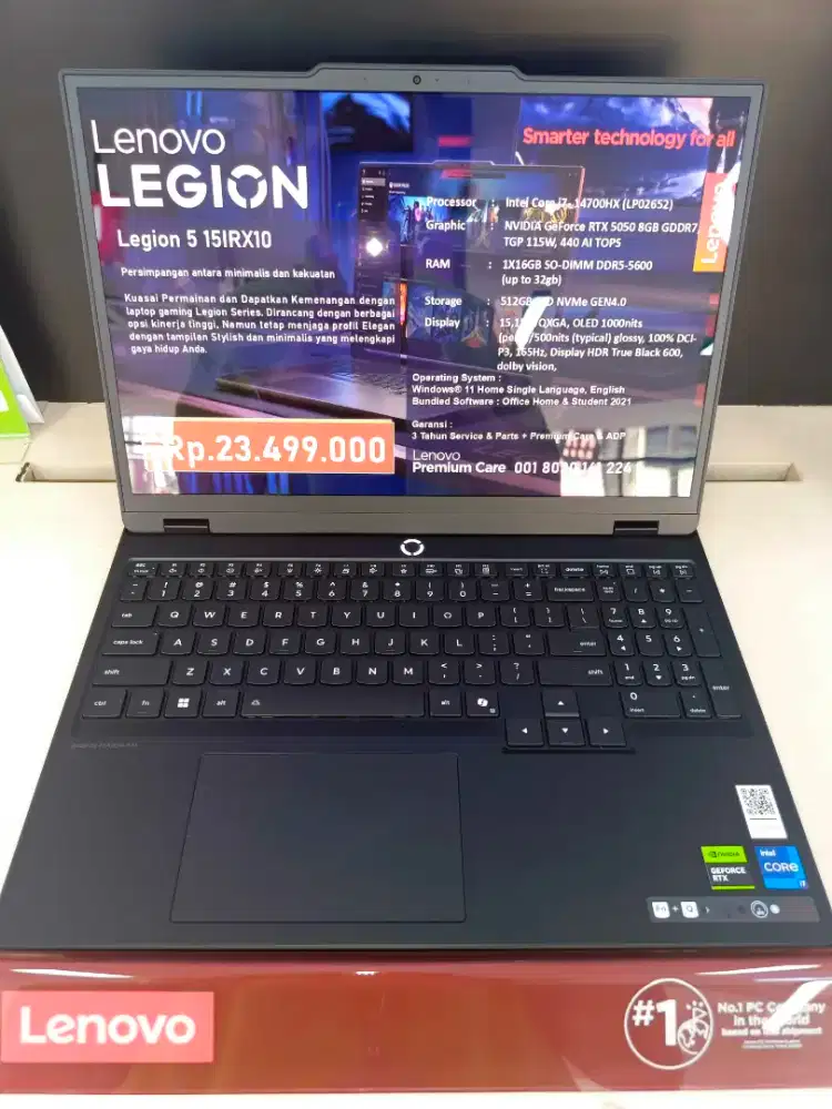 Kredit laptop Lenovo Legion 5 15IRX10 Intel core i7 tanpa DP dan ADM