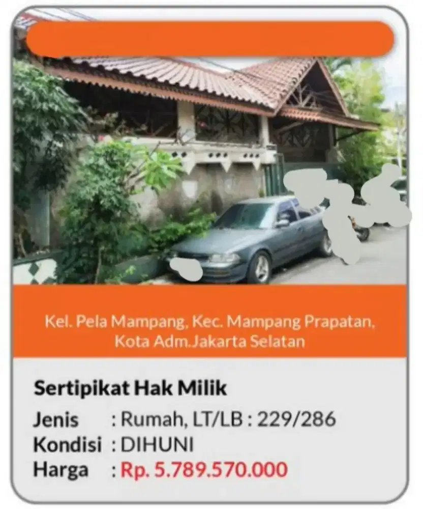 Dijual Rumah Mampang Prapatan