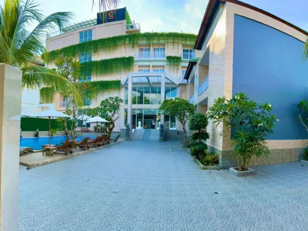 Disewakan Hotel Resort 38 Kamar, Spa, Restaurant Rooftop & Kolam Renang Jimbaran Kuta Selatan Bali