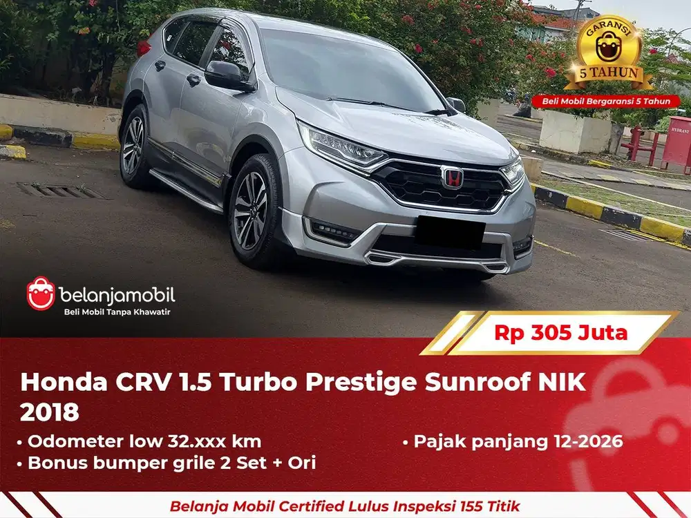 [ GARANSI 5TH ] Honda CRV CR V CR-V 1.5 Turbo Prestige 2018/2019