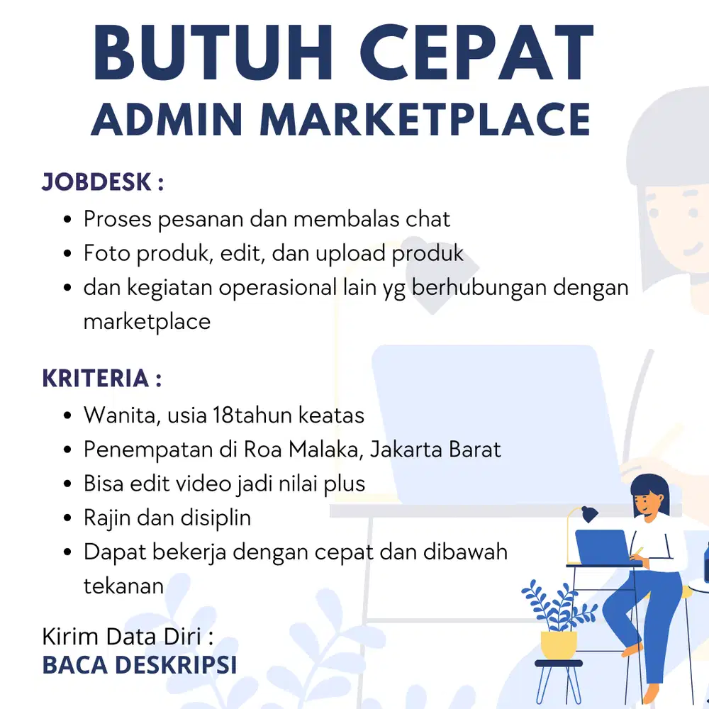 DICARI ADMIN ONLINE SHOP OLSHOP MARKETPLACE PRINT RESI FOTO PRODUK