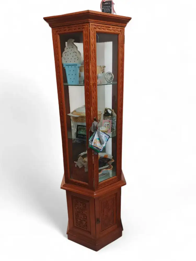 Lemari Jati Jepara Kaca Display