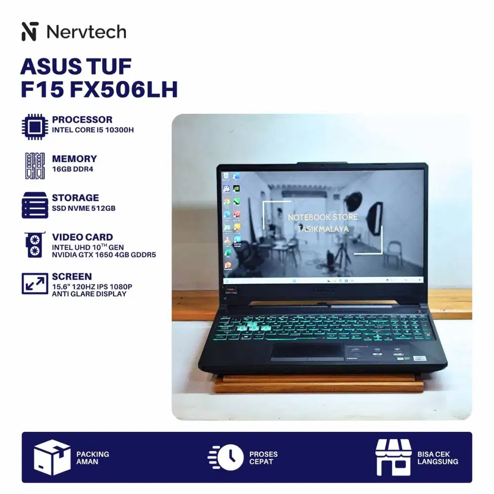 Asus TUF F15 FX506LH Core i5 10300H GTX 1650 4GB 16GB/512GB Gaming