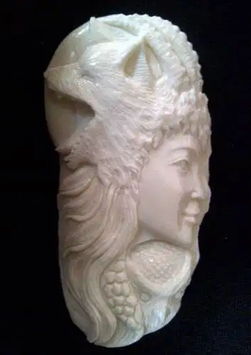 Kalung Tulang Ukir Maori