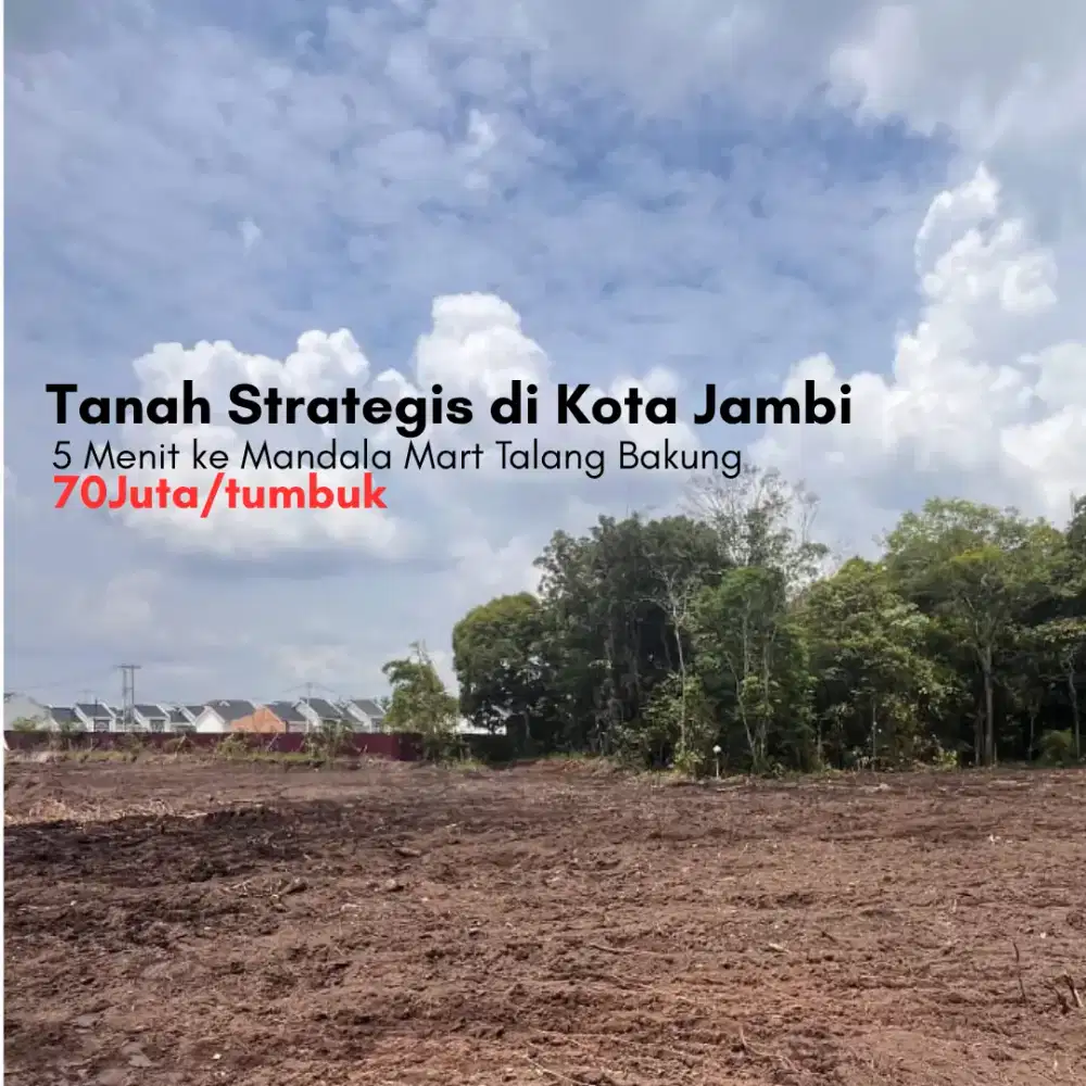 Jual tanah di Talang Bakung di Kota Jambi