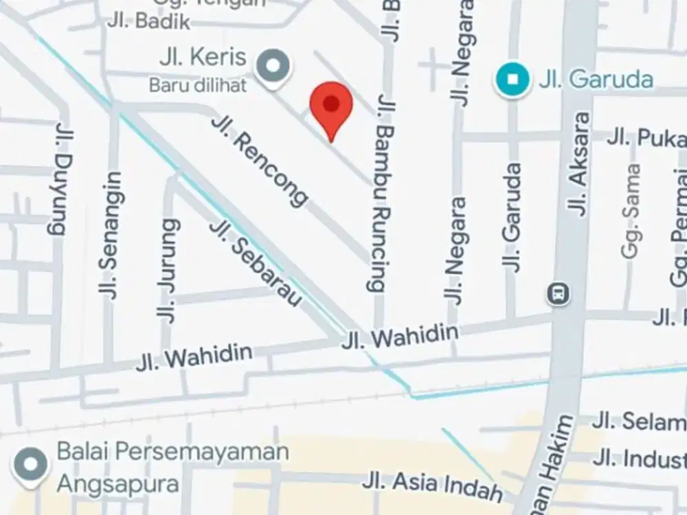 Rumah Tinggal Daerah Wahidin/Jl Keris Siap huni SHM