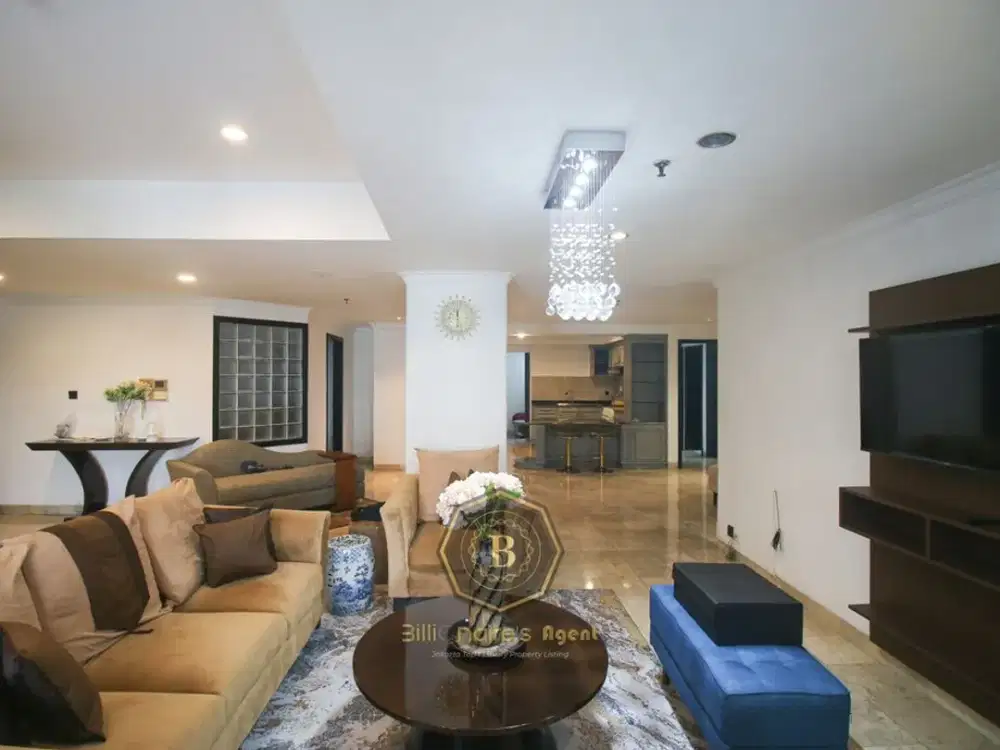 Dijual Apartemen Penthouse 4 Kamar, 220sqm di Brawijaya Apartemen, Kebayoran Baru, Jakarta Selatan