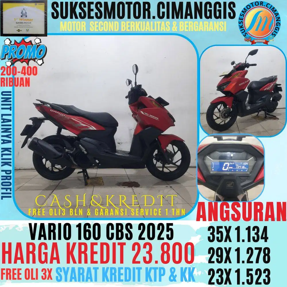 VARIO 160 CBS CASHBACK UPTO 700 RIBUAN FREE OLI 3 BLN CASH/KREDIT