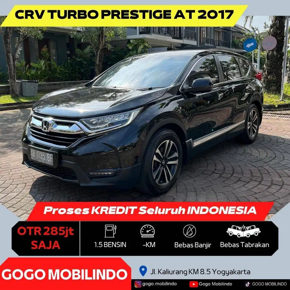 [Dp25jt] CRV Turbo Prestige Matic 2017 Plat AB Panoramic Bisa Kredit