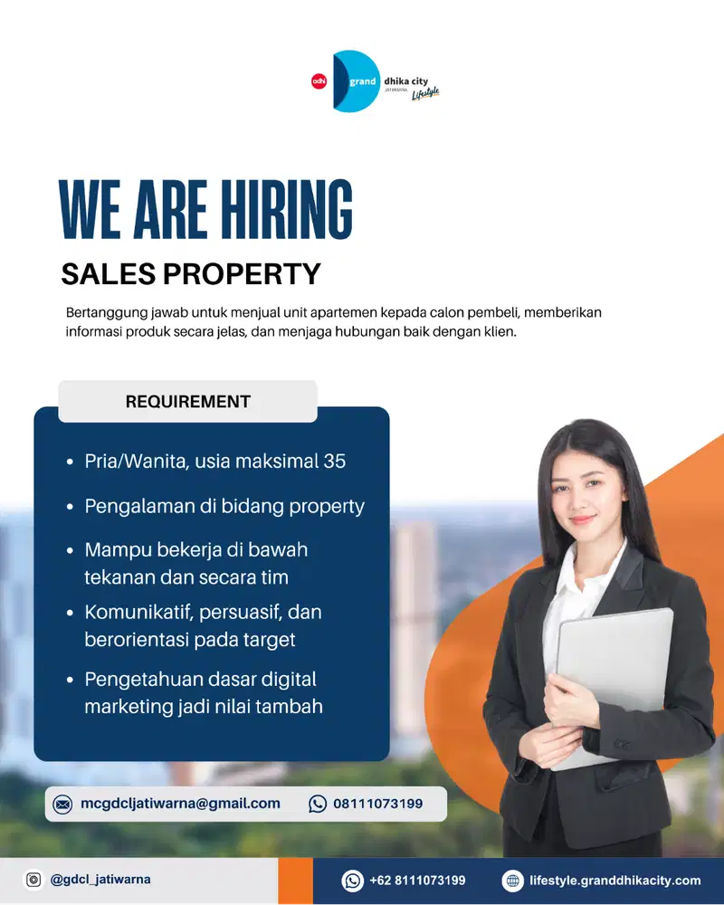 Lowongan Sales dan SPV Sales Properti