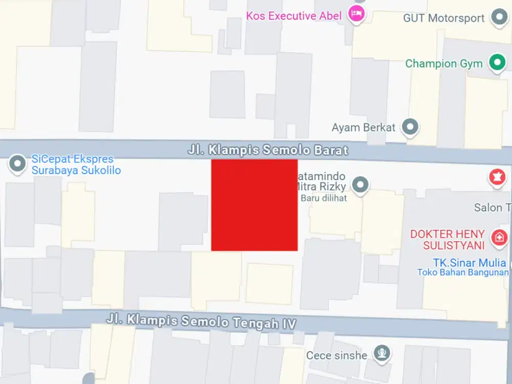 Dijual Tanah Kavling Lokasi Klampis Semolo