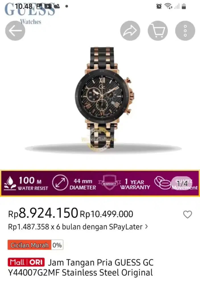 JAM TANGAN PRIA MERK GC