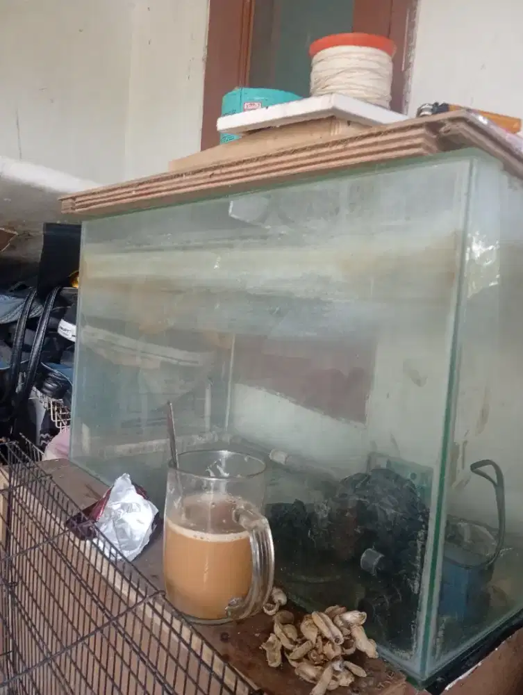 Aquarium 60x30x35 + pompa celup 1200