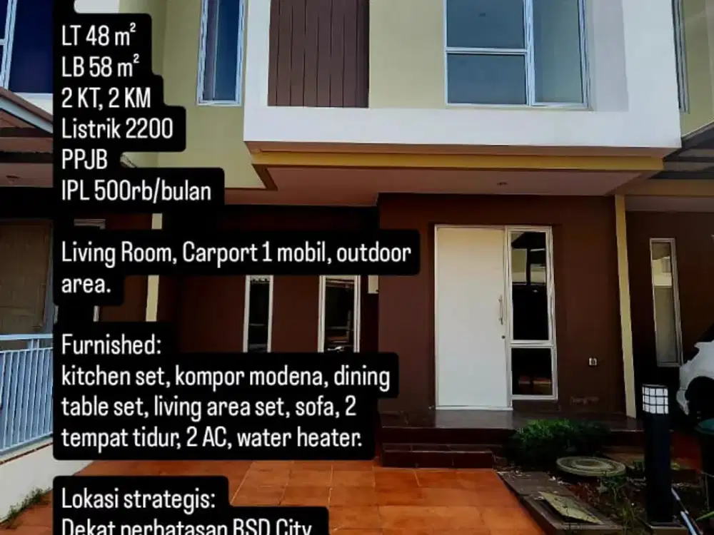 DIJUAL RUMAH FULL FURNISH!! Zuma @ Malibu Gading serpong