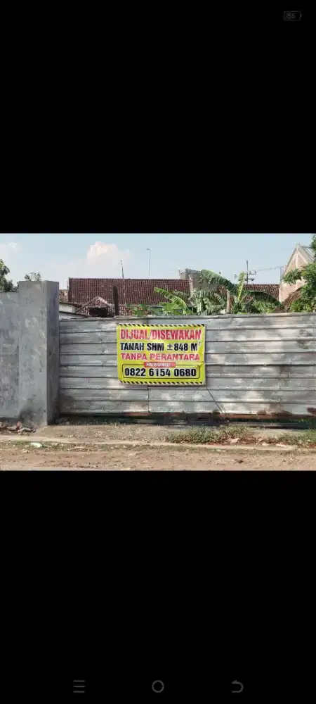 Dijual Tanah pekarangan strategis, pinggir jalan raya.