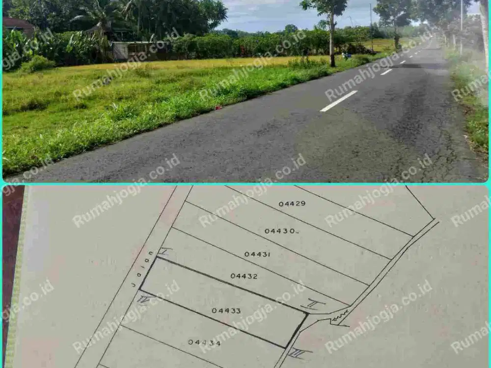 tanah pinggir jalan besar minggir godean