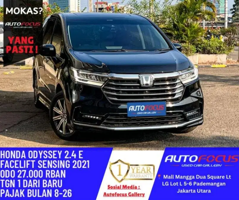 Honda Odyssey 2.4 E AT Facelift Sensing Sunroof Nik 2021