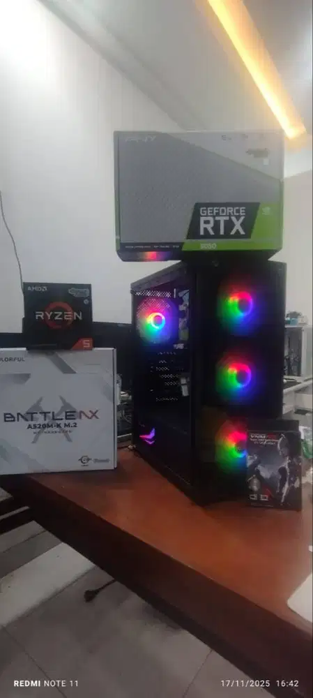 PC Ryzen 5 5500 VGA RTX 3050 6GB RAM 16GB