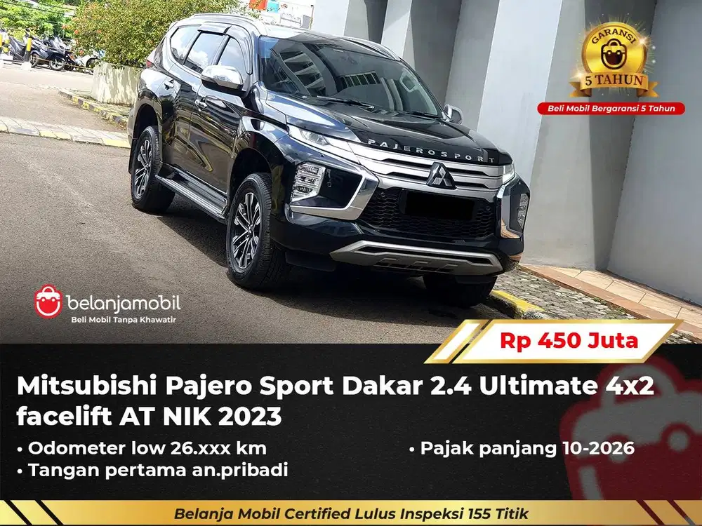 [GARANSI 5TH] Mitsubishi Pajero Sport Dakar 2.4 Ultimate 4x2 2023/2024