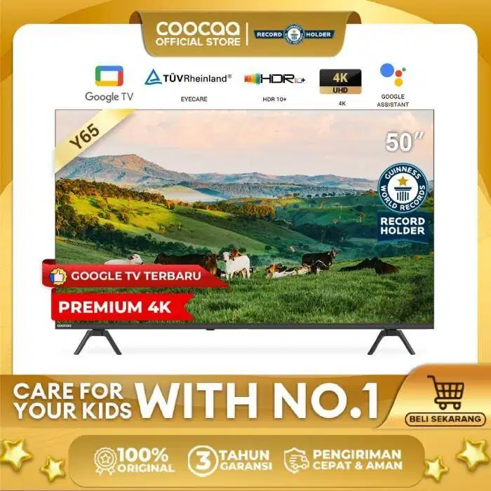 LED GOOGLE TV COOCAA SMART 4K UHD 50Y65 FREE BRACKET