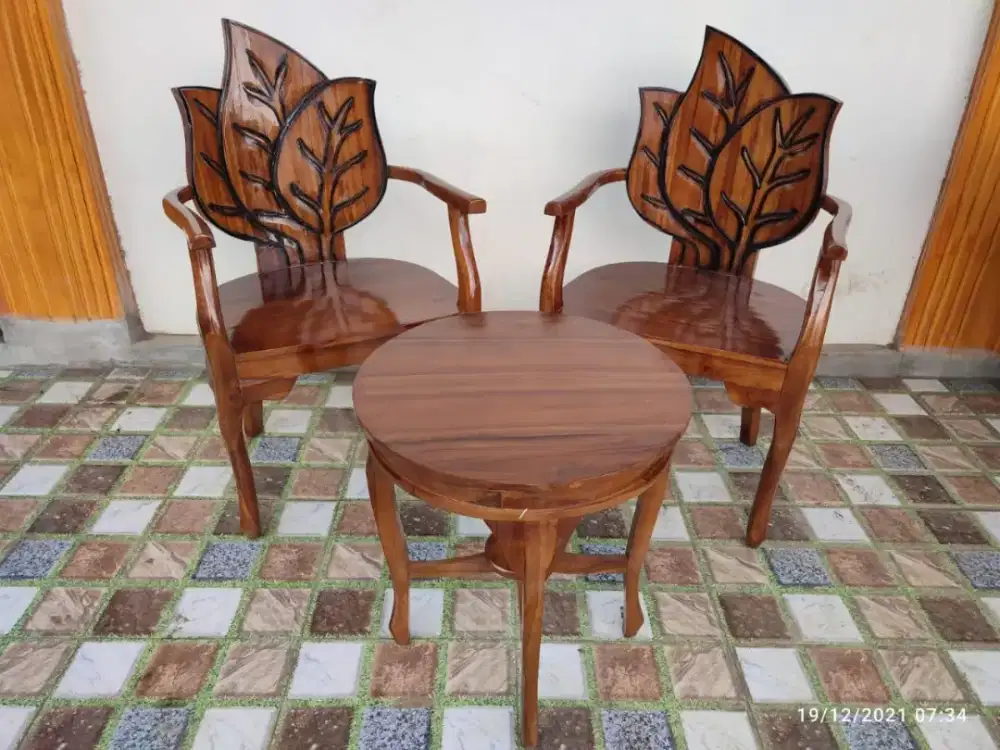 Kursi Teras Daun 2kursi 1meja