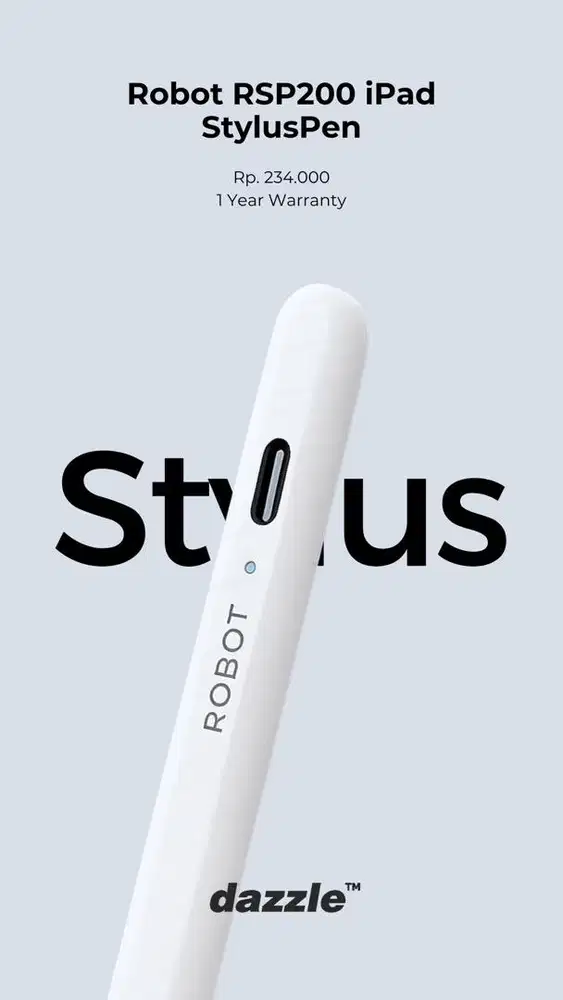 STYLUSPEN IPAD ROBOT GARANSI 1 TAHUN