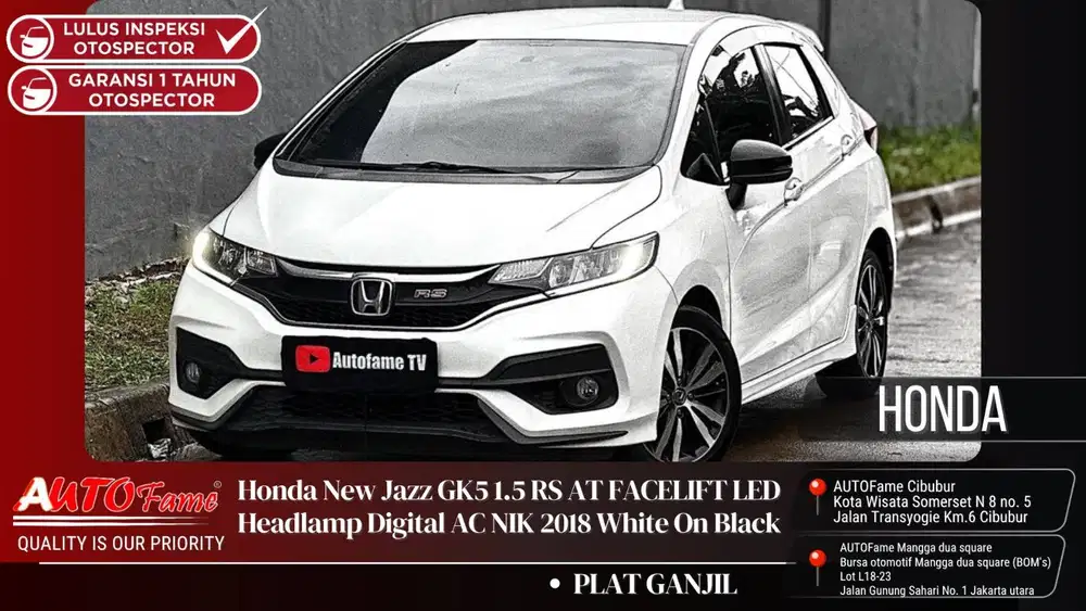 Honda New Jazz GK5 1.5 RS AT FACELIFT LED Headlamp Digital AC NIK 201
