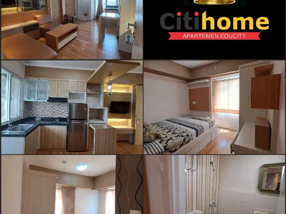 menyewakan apartemen educity 2br bulanan bycitihome