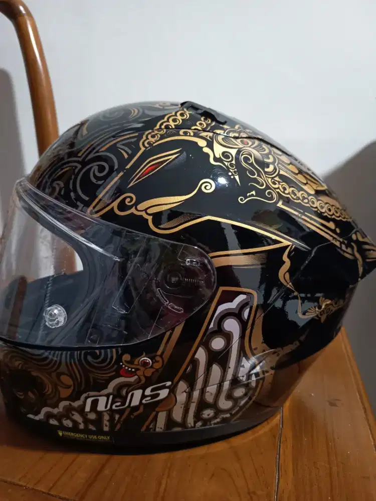 Helm NJS ZX-1R Arjuna Ori ukuran XL kecil