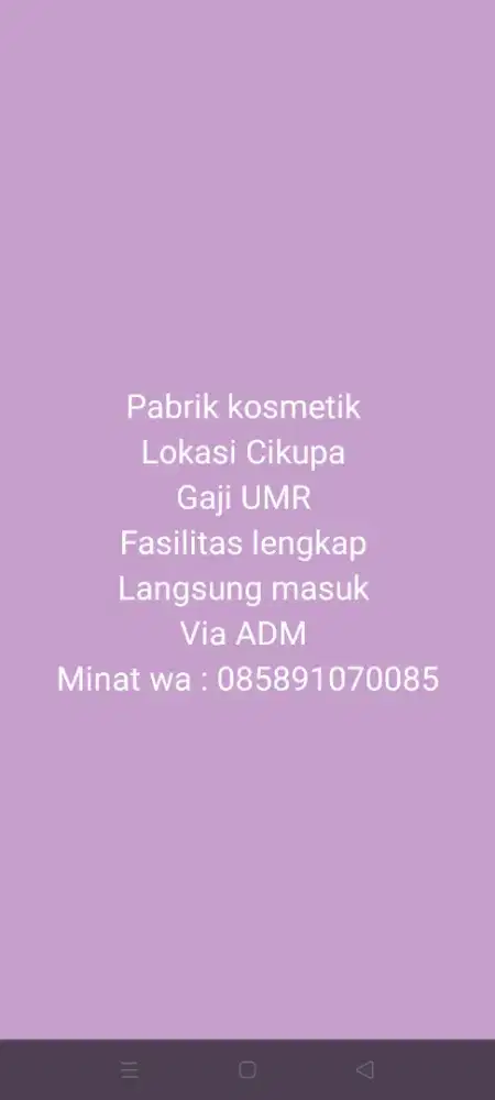 Lowongan kerjja Tangerang kabupaten