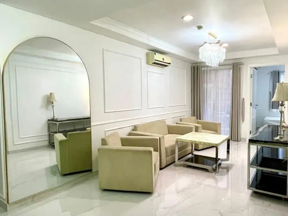 Disewakan Apartemen Royal Mediterania Garden tipe 2BR+ Furnish Lantai Sedang