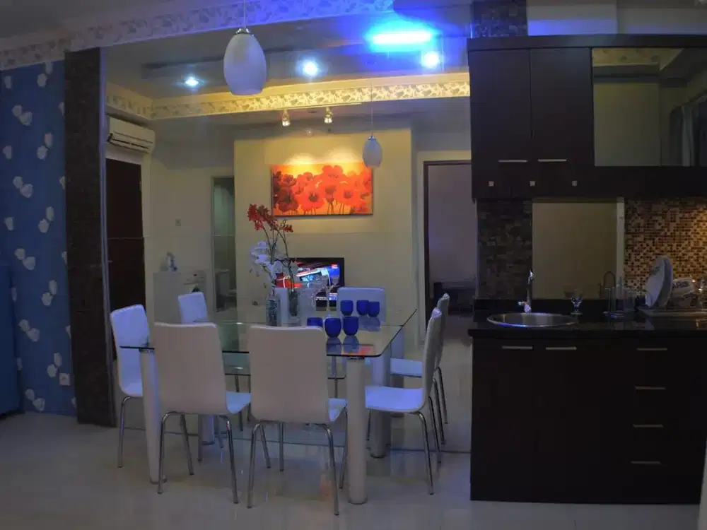 Disewa Apartemen Mediterania Garden Residences 2 tipe 2BR Furnish Lantai Tinggi