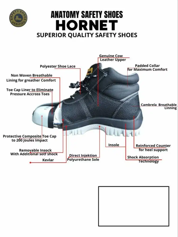 SEPATU SAFETY SOL BESI UNTUK PABRIK, PROYEK , GUNUNG LAPANGAN