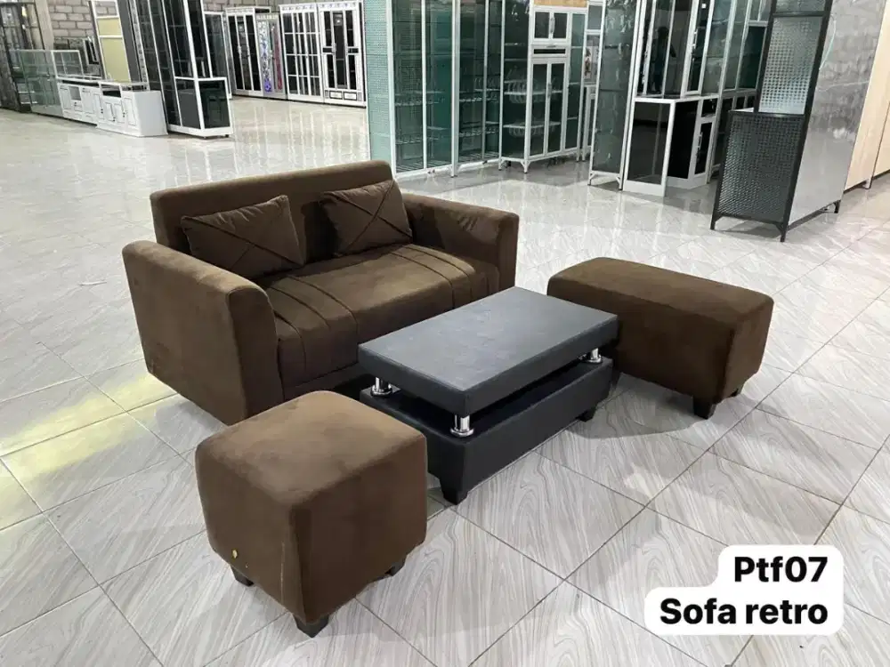 Sofa Retro Minimalis + Meja