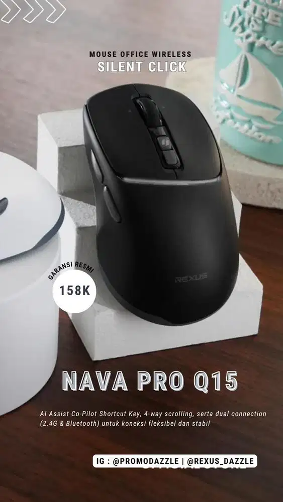 Mouse wireless bluetooth nava pro Q15