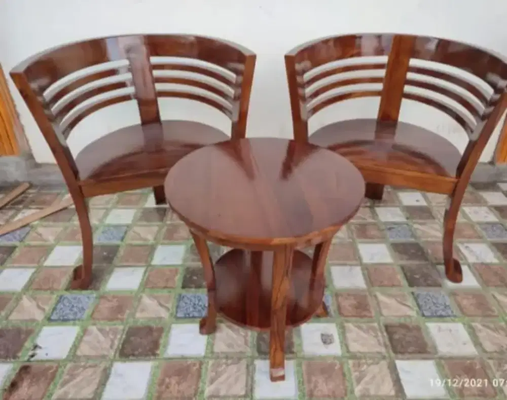 Kursi Teras 2kursi 1meja JATI
